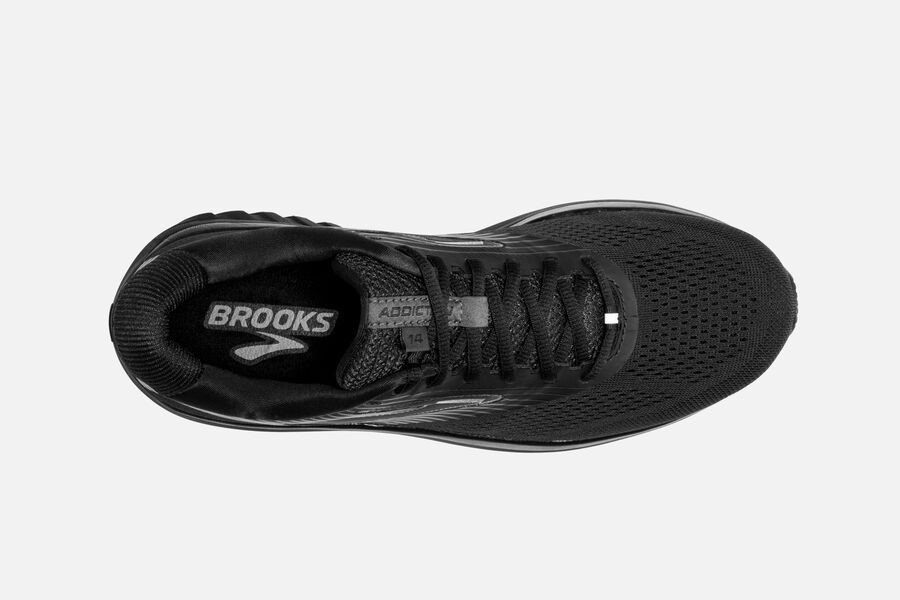 Brooks Running Shoes Mens Black/Grey - Addiction 14 Road - 9685-FOGYH